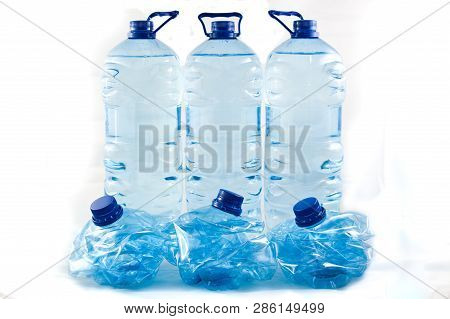 Plastic Five Litre Water Bottle Isolated