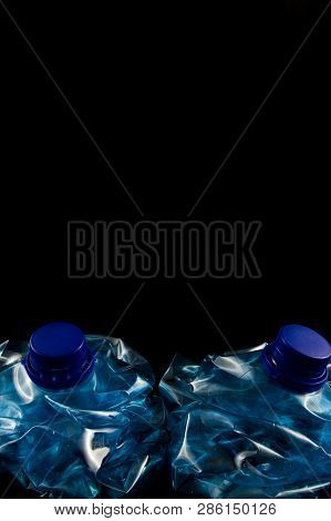 Plastic Five Litre Water Bottle Squashed Isolated