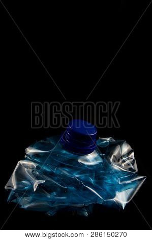 Plastic Five Litre Water Bottle Squashed Isolated