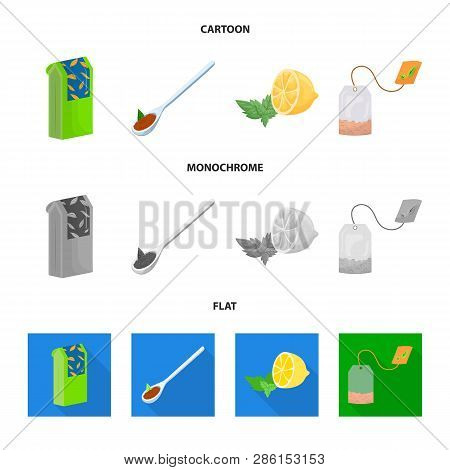 Vector Design Of Healthy And Floral  Logo. Set Of Healthy And Gradient Vector Icon For Stock.