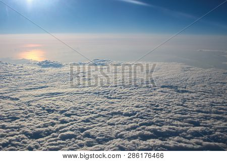 View Above The Earth At The Clouds Below
