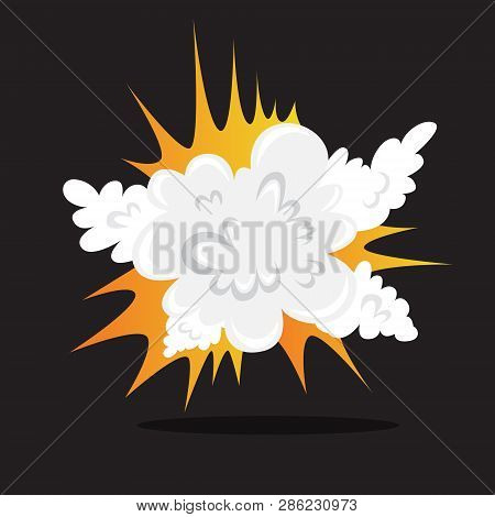 Explosive Boom Effect. Smoke From The Bomb