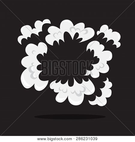 Explosive Boom Effect. Smoke From The Bomb