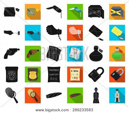 Logistics And Delivery Black, Flat Icons In Set Collection For Design. Transport And Equipment Isome