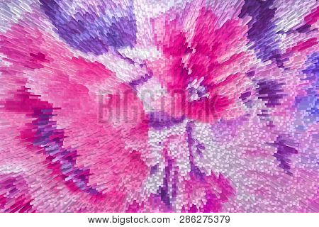 Color Extrusion Floral Background, Bright Color Abstractions, Extrusion Blocks And Pyramids. Abstrac