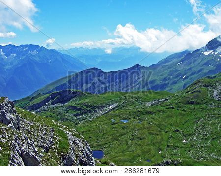 Panorama From The Alpine Peak Margelchopf In The Alviergruppe Mountain Range - Canton Of St. Gallen,