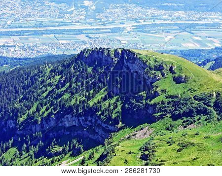 Panorama From The Alpine Peak Margelchopf In The Alviergruppe Mountain Range - Canton Of St. Gallen,