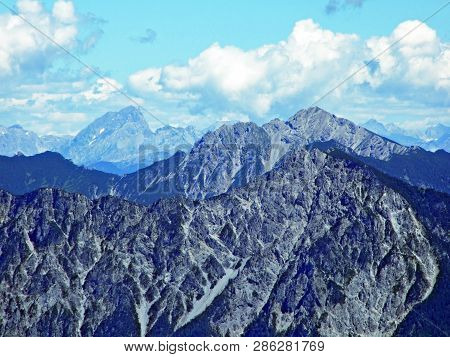 Panorama From The Alpine Peak Margelchopf In The Alviergruppe Mountain Range - Canton Of St. Gallen,