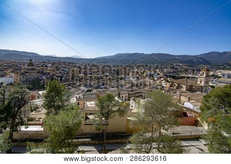 Caravaca De La Cruz, Murcia, Spain; February 2017: View Of The Roofs From The Wall Of The Cathedral 