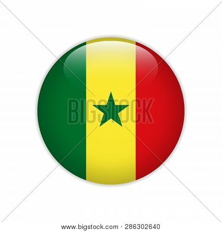 Senegal Flag On Button Signs And Symbols