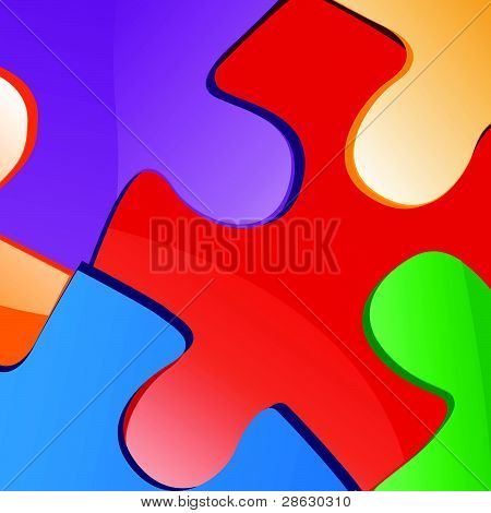 Illustration vectorielle de pièces du puzzle