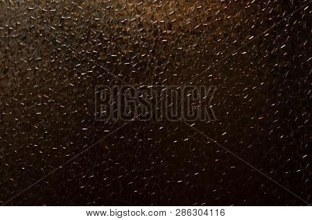 The Texture Of The Glass, A Beautiful Pattern On The Glass. Stained Glass.
