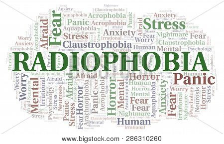 Radiophobia Word Cloud. Wordcloud Made With Text Only.