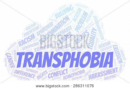 Transphobia Word Cloud. Wordcloud Made With Text Only.