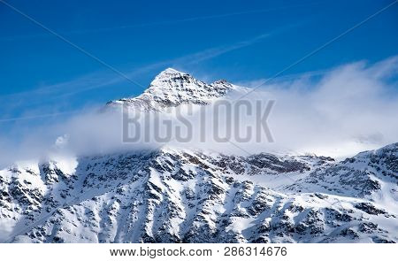 View Of Punta San Matteo (3,678 M.), A Secondary Peak In The Ortler Alps, At The Border Between The 