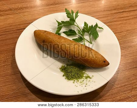 Icli Kofte / Boiled Kibbeh / Quibe / Stuffed Meatballs Falafel. Traditional Organic Food.
