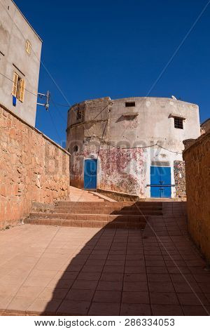 New Stairs Up The Hill To The Houses, Where Is Located The Traditional Ceramics Production. Brigh Bl