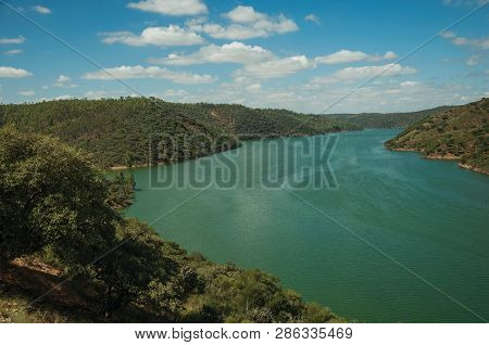 Valley With The Tagus River At The Monfrague National Park