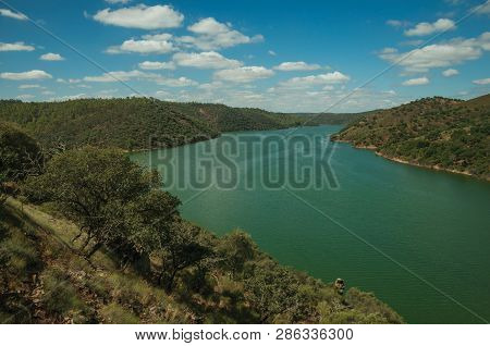 Valley With The Tagus River At The Monfrague National Park
