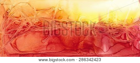 Alcohol Ink Air Texture. Fluid Ink Abstract Background. Art For Design