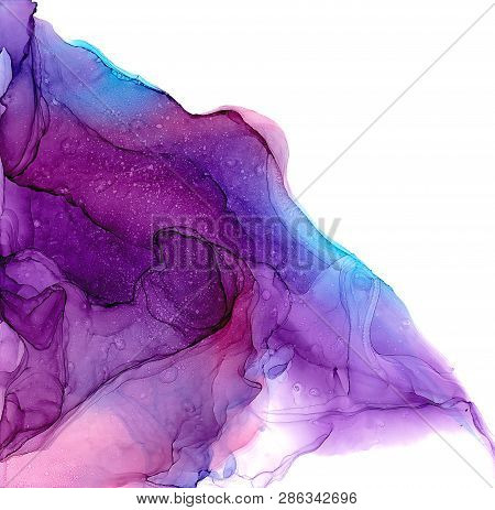 Alcohol Ink Air Texture. Fluid Ink Abstract Background. Art For Design