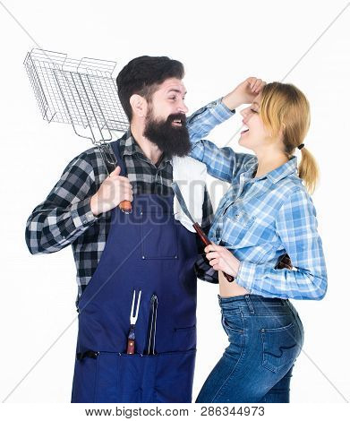 Family Barbeque. Family Weekend. Picnic Barbecue. Food Cooking Recipe. Tools For Roasting Meat. Coup