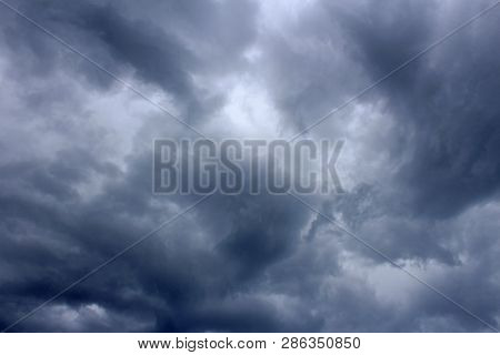 Dark Storm Clouds Before Rain. Background. Weather