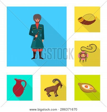 Isolated Object Of Culture And Sightseeing Sign. Collection Of Culture And Originality Stock Symbol 