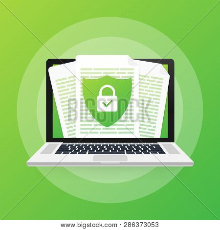 Document Protection Concept, Confidential Information And Privacy. Secure Data With Paper Doc Roll A