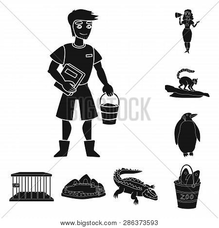 Isolated Object Of Fauna And Entertainment Sign. Set Of Fauna And Park Stock Vector Illustration.