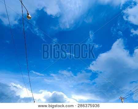The Movement Of A Blue And White Sky