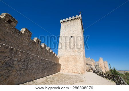 Turret And Rampart In Castle Of Penaranda De Duero