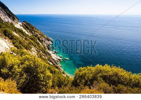Elba Island Crystal Sea Water In The West Coast In Summer, Italy