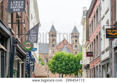 MAASTRICHT, THE NETHERLANDS - june 10, 2018: Basilica of Saint Servatius in Maastricht, Netherlands. 