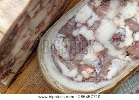 Stuffed With Meat And Bacon Pork Stomach.