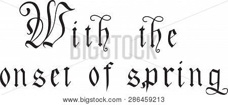 With The Onset Of Spring.in Dlack And White Classic Version