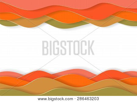 Abstract Multilayered Cartoon Paper Background With 3d Effect.