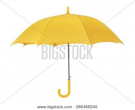 Yellow umbrella open