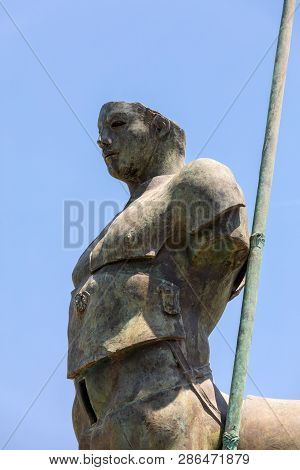 Pompeii, Italy - June 15, 2017: Sculptures Of The Polish Sculptor Igor Mitoraj On Display At Pompeii