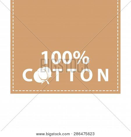 Vector Illustration Of Simple Silhouette Cotton Logo
