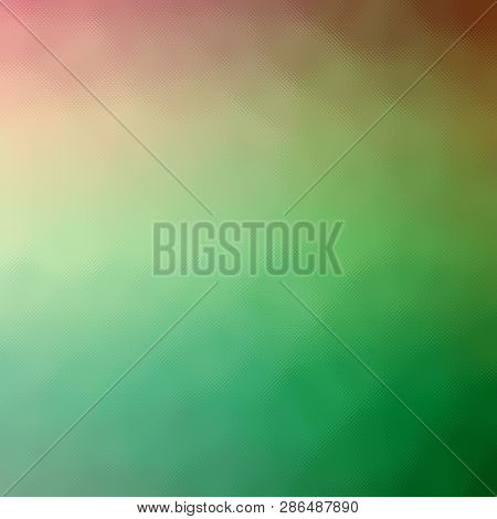 Illustration Of Abstract Green-121 Through The Tiny Glass Square Background