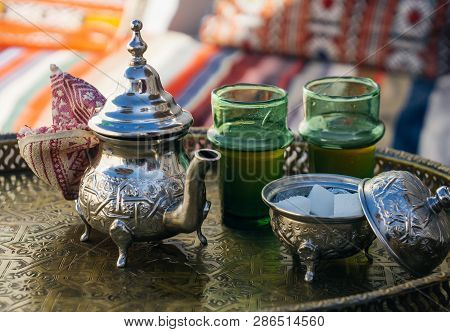 Arabian Mint Tea (moroccan Mint Tea) The National Hot Drink In The Middle East And The Muslim World.