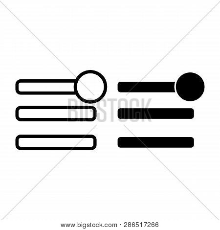 Humburger Menu Line And Glyph Icon. Menu Notification Vector Illustration Isolated On White. Menu Na