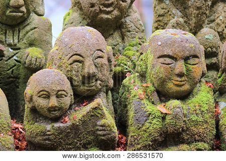 The Stone Statues Representing Disciples Of Buddha.