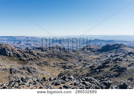 Morocco Tourism: Trekking Man In Mountains. Atlas Mountains, Jebel Sakhro (djebel Sahro), Ourzazate,