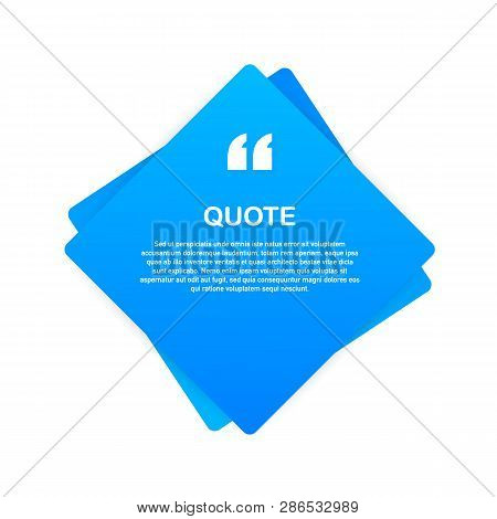 Quote Background . Creative Modern Material Design Quote Template. Vector Stock Illustration.