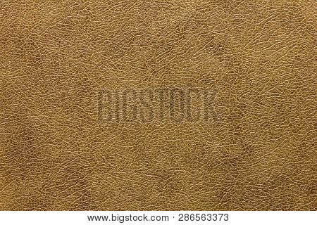 Leatherette. The Texture Is Brown. Pattern On Dermantine Rough