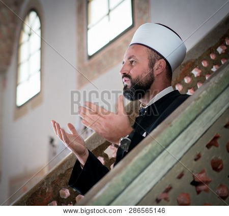 Imam in mosque