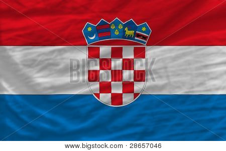 Kompletní zamával státní vlajka Chorvatska pro pozadí