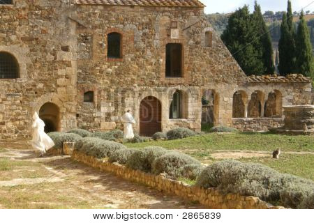 Abbey i Toscana, Italien